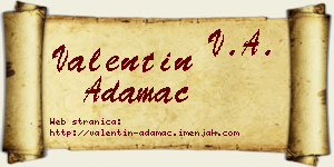Valentin Adamac vizit kartica